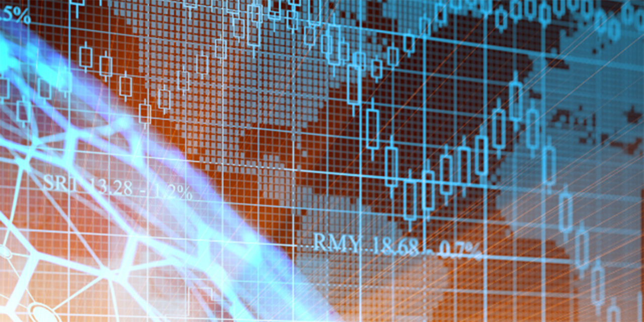 Abstract globe and financial tech image