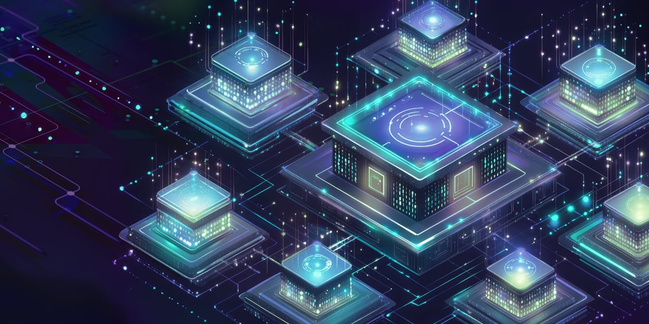 Abstract images of computer chips