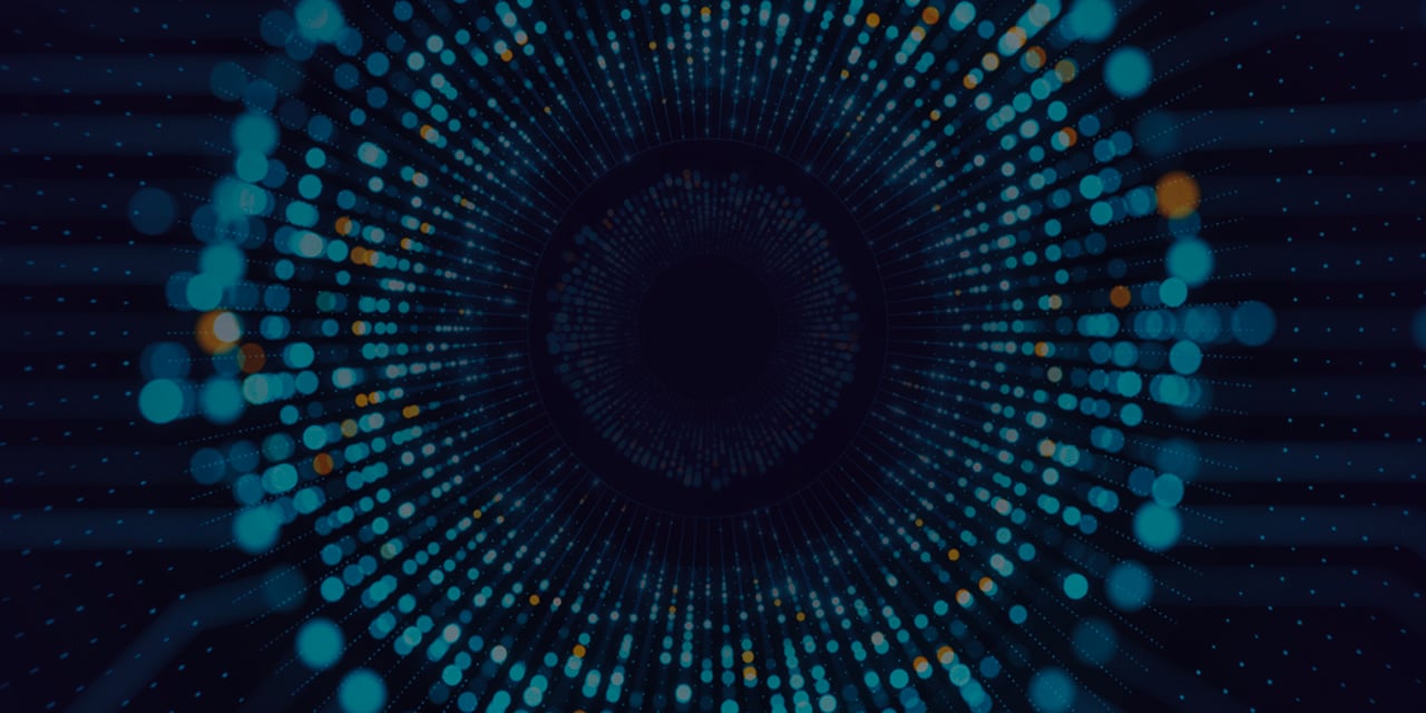 Abstract image of lights in a circular pattern.